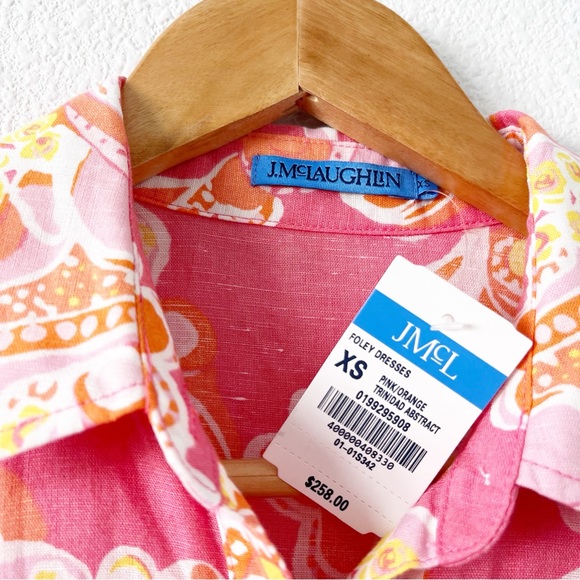 J. McLaughlin Foley Linen Dress in Trinidad Abstract - Picture 4 of 10